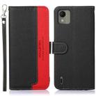 For Nokia C110 KHAZNEH Litchi Texture Leather RFID Phone Case(Black) - 1