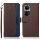 For OPPO Reno10 / Reno10 Pro Global KHAZNEH Litchi Texture Leather RFID Phone Case(Brown) - 1