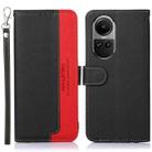 For OPPO Reno10 / Reno10 Pro Global KHAZNEH Litchi Texture Leather RFID Phone Case(Black) - 1