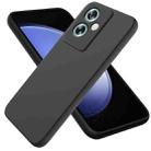 For OnePlus Nord N30 SE Pure Color Liquid Silicone Shockproof Phone Case(Black) - 1