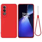 For OnePlus Nord CE4 Pure Color Liquid Silicone Shockproof Phone Case(Red) - 1