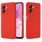 For OnePlus Nord N300 Pure Color Liquid Silicone Shockproof Phone Case(Red) - 2