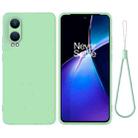 For OnePlus Nord CE4 Lite Pure Color Liquid Silicone Shockproof Phone Case(Green) - 1