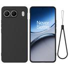 For OnePlus Nord 4 Pure Color Liquid Silicone Shockproof Phone Case(Black) - 1