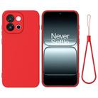 For OnePlus 13T / 13s Pure Color Liquid Silicone Shockproof Phone Case(Red) - 1