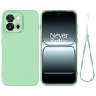 For OnePlus 13T / 13s Pure Color Liquid Silicone Shockproof Phone Case(Green) - 1