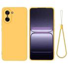 For OnePlus Nord CE5 / Ace 5 Racing Pure Color Liquid Silicone Shockproof Phone Case(Yellow) - 1