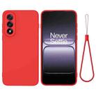 For OnePlus Nord 5 / Ace 5 Ultra Pure Color Liquid Silicone Shockproof Phone Case(Red) - 1