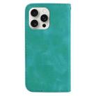 For iPhone 16 Pro Max Seven-shaped Embossed Leather Phone Case(Green) - 3