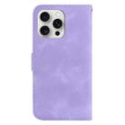 For iPhone 16 Pro Max Seven-shaped Embossed Leather Phone Case(Purple) - 3