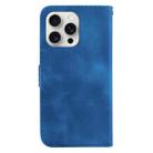 For iPhone 16 Pro Seven-shaped Embossed Leather Phone Case(Blue) - 3
