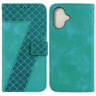 For iPhone 16 Plus Seven-shaped Embossed Leather Phone Case(Green) - 1