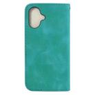 For iPhone 16 Plus Seven-shaped Embossed Leather Phone Case(Green) - 3