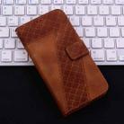 For iPhone 16 Plus Seven-shaped Embossed Leather Phone Case(Brown) - 2