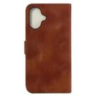 For iPhone 16 Plus Seven-shaped Embossed Leather Phone Case(Brown) - 3