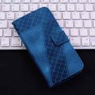 For iPhone 16 Seven-shaped Embossed Leather Phone Case(Blue) - 2
