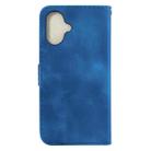 For iPhone 16 Seven-shaped Embossed Leather Phone Case(Blue) - 3