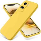 For Honor 90 Lite / X50i Pure Color Liquid Silicone Shockproof Phone Case(Yellow) - 1