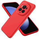 For Honor Magic6 Pro Pure Color Liquid Silicone Shockproof Phone Case(Red) - 1