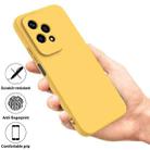 For Honor 200 Lite Global Pure Color Liquid Silicone Shockproof Phone Case(Yellow) - 2