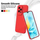 For Honor 200 Lite Global Pure Color Liquid Silicone Shockproof Phone Case(Red) - 3