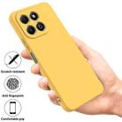 For Honor X6b Pure Color Liquid Silicone Shockproof Phone Case(Yellow) - 2