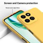 For Honor 200 Smart Pure Color Liquid Silicone Shockproof Phone Case(Yellow) - 3