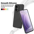 For Honor 300 Pure Color Liquid Silicone Shockproof Phone Case(Black) - 3