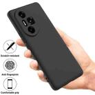 For Honor 300 Ultra / 300 Pro Pure Color Liquid Silicone Shockproof Phone Case(Black) - 2