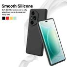For Honor 300 Ultra / 300 Pro Pure Color Liquid Silicone Shockproof Phone Case(Black) - 3