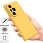 For Honor 300 Ultra / 300 Pro Pure Color Liquid Silicone Shockproof Phone Case(Yellow) - 2