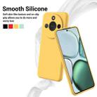 For Honor X9c Smart / X60 Pure Color Liquid Silicone Shockproof Phone Case(Yellow) - 3