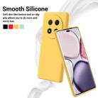 For Honor Magic7 Lite Pure Color Liquid Silicone Shockproof Phone Case(Yellow) - 3
