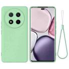 For Honor Magic7 Lite Pure Color Liquid Silicone Shockproof Phone Case(Green) - 1