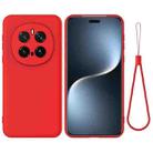 For Honor Magic7 Pro Pure Color Liquid Silicone Shockproof Phone Case(Red) - 1