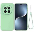 For Honor Magic7 Pro Pure Color Liquid Silicone Shockproof Phone Case(Green) - 1