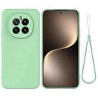 For Honor Magic7 Pure Color Liquid Silicone Shockproof Phone Case(Green) - 1