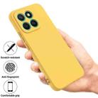 For Honor X8c 4G Pure Color Liquid Silicone Shockproof Phone Case(Yellow) - 2