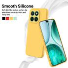 For Honor X8c 4G Pure Color Liquid Silicone Shockproof Phone Case(Yellow) - 3