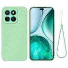 For Honor X8c 4G Pure Color Liquid Silicone Shockproof Phone Case(Green) - 1