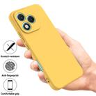 For Honor 400 Lite Pure Color Liquid Silicone Shockproof Phone Case(Yellow) - 2