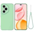 For Honor 400 Pro Global 160.8mm Solid Color Liquid Silicone Dropproof Full Coverage Phone Case(Green) - 1