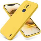 For Nokia C21 Pure Color Liquid Silicone Shockproof Phone Case(Yellow) - 1