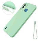 For Nokia G11 Plus Pure Color Liquid Silicone Shockproof Phone Case(Green) - 1
