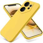 For Tecno Camon 20 Premier Pure Color Liquid Silicone Shockproof Phone Case(Yellow) - 1