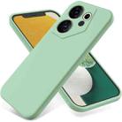 For Tecno Camon 20 Premier Pure Color Liquid Silicone Shockproof Phone Case(Green) - 1