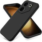 For Tecon Camon 20 Pro 5G Pure Color Liquid Silicone Shockproof Phone Case(Black) - 1