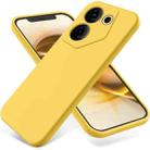 For Tecon Camon 20 Pro 5G Pure Color Liquid Silicone Shockproof Phone Case(Yellow) - 1