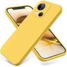 For Tecno Spark 10 5G Pure Color Liquid Silicone Shockproof Phone Case(Yellow) - 1