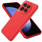 For Tecno Camon 30 Premier Pure Color Liquid Silicone Shockproof Phone Case(Red) - 1